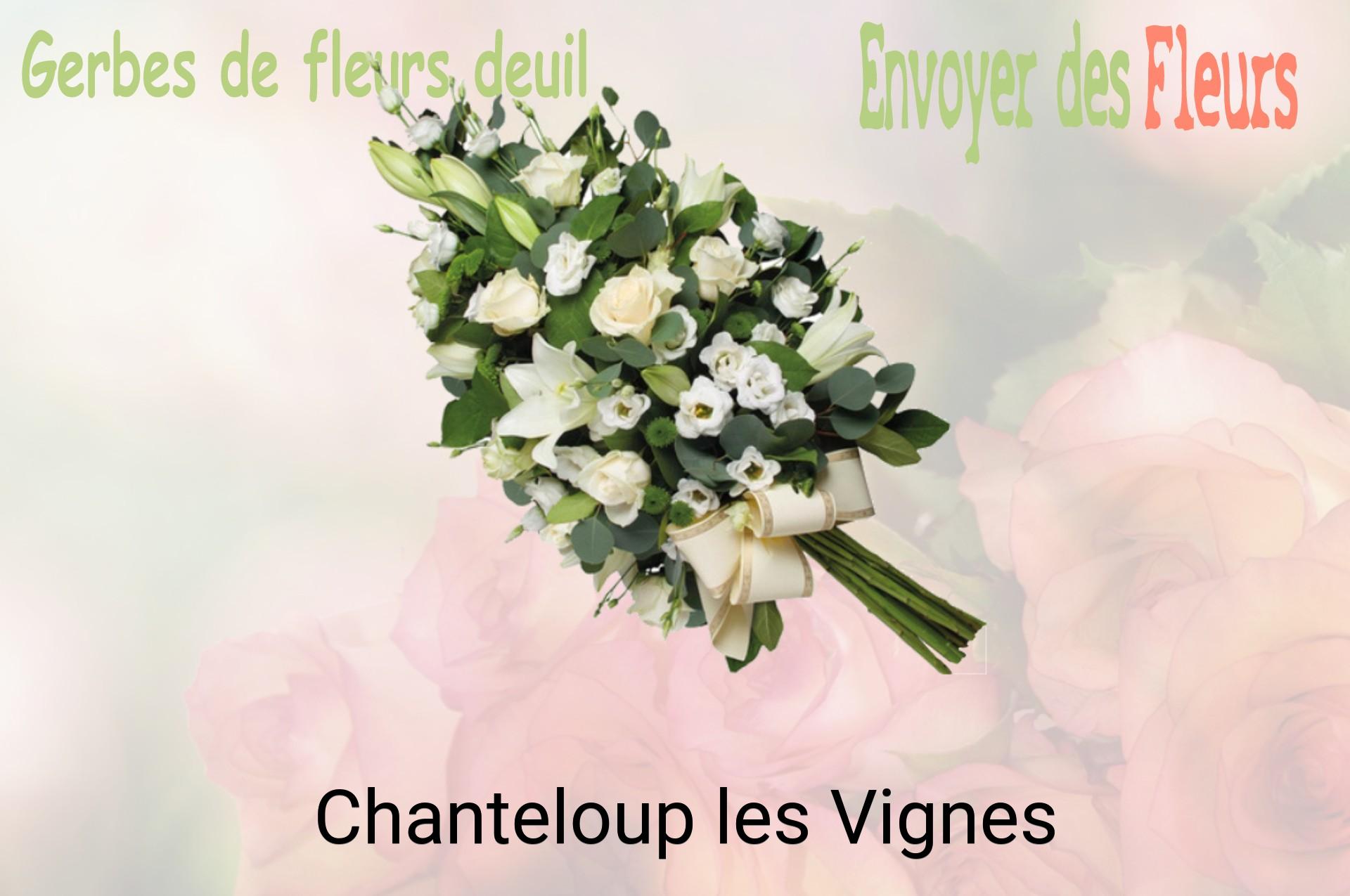Gerbe de fleurs de deuil livrée à Chanteloup-les-Vignes